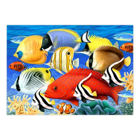 PJL30 | Painting by numbers&trade; 13pc 11.25" x 15.375" Tropical Fish Painting Project {2}