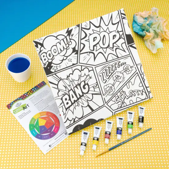 RTN-273 | Canvas Art&trade; 9pc Acrylic Painting "Pop Art" Art Set {2}