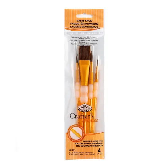 RCC 257 | Crafter's Choice&trade; 4pc Camel Hair Variety Brush Set {1}