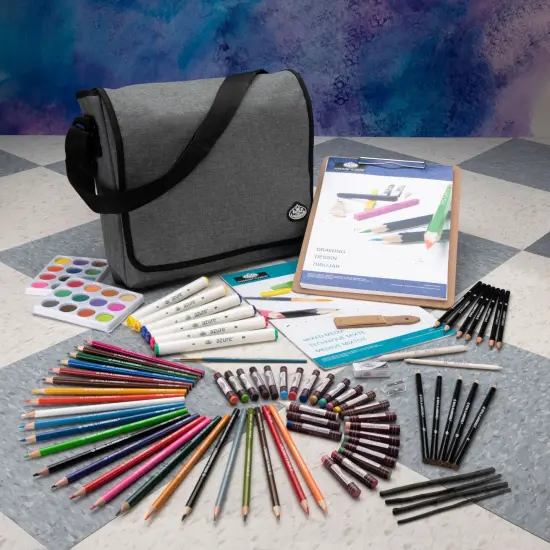 FA-59962 | Sketch & Draw Artist Satchel Art Set 165pc {2}