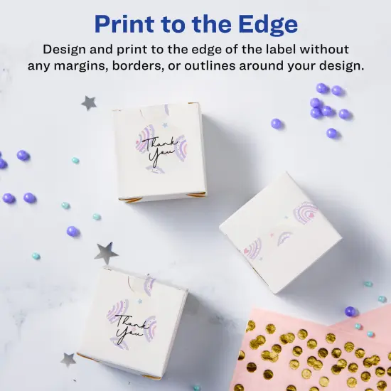 Avery Glossy Clear Lollipop Labels with Sure Feed, 1.5" x 4" {3}