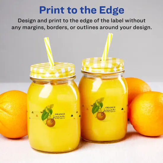 Avery Glossy Clear Wraparound Labels with Sure Feed, 1.5" x 7.75" {3}