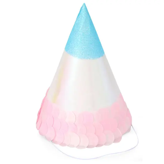 50 Pack White Party Hats for Birthday - Blank Cone Hat for Painting, Supplies (6 in) {7}