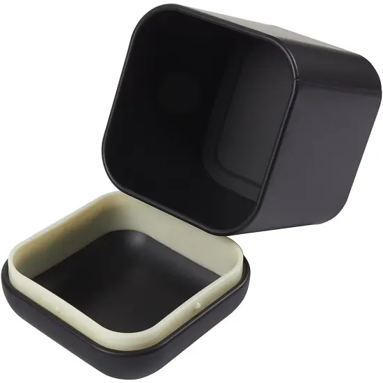 Set of 2 Black Flour and Sugar Canisters for Kitchen, Iron Containers for Storage (40 oz, 4.5 x 6 In) {4}