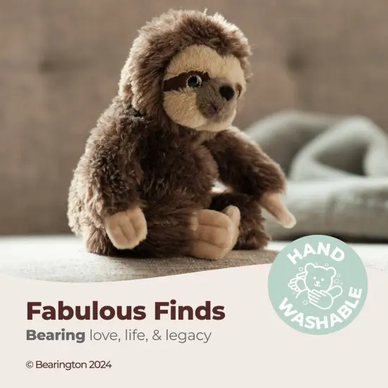 Bearington Lil' Speedy Small Plush Stuffed Animal Three Toed Sloth, 6.5 inches, For Ages 1-14 Brown {3}