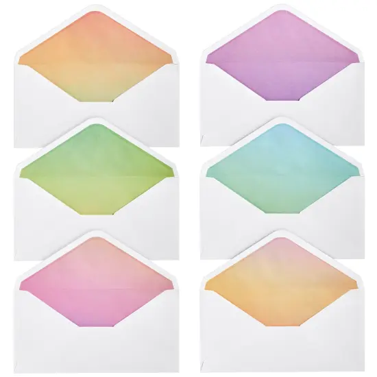 90 Piece Watercolor Stationery Paper and Envelopes Set for Letter Writing, 6 Colorful Designs, 60 Lined Sheets, 30 Envelopes (10.25 x 7.25 In) Multicolor {4}