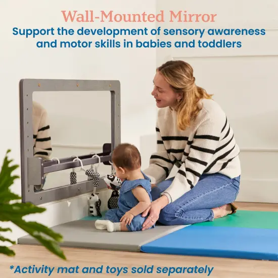 Wall-Mounted Coordination Mirror, Balance Mirror Grey Wash {3}