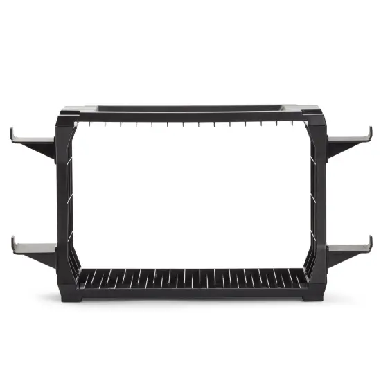 Video Game Storage Stand for Blu-Ray and Game Cases, Fits 4 Controllers, Holds 15 Cases (Black) Blue {6}