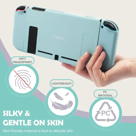 For Nintendo Switch Protective Case, Hard Dockable Shell Cover Skin for Girls Boys, Blue {4}