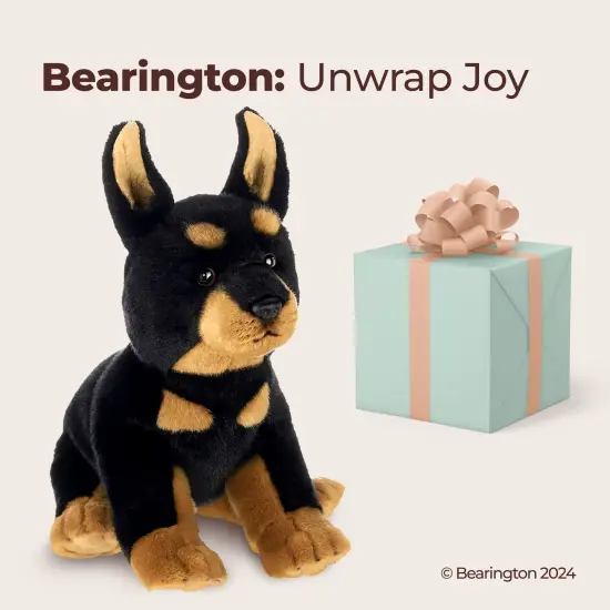 Bearington Thor The Doberman Stuffed Animal, 13 Inches Stuffed Animal Dog, For Ages 3-14 Black {5}