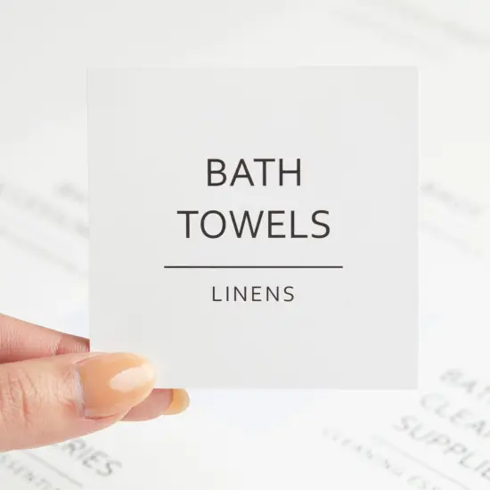 Talented Kitchen 144 Minimalist Laundry Room Labels - Preprinted Organization Stickers for Glass Jars, Containers, Spray Bottles (Black Print on White Matte Backing) {7}