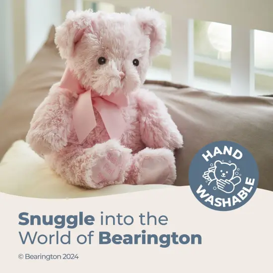 Bearington Baby's First Teddy Bear Plush, Pink, 12 Inch Stuffed Animal for Girls, For Ages 0-14 {3}