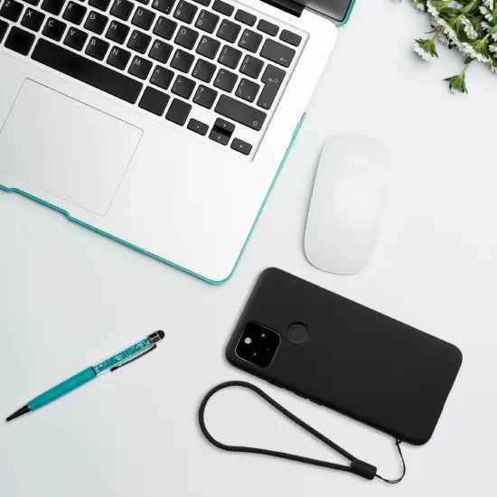 Insten Liquid Silicone Case For Google Pixel 4a 5G (2020)(NOT For Pixel 4a) Soft Microfiber Lined Full Body Protective Slim Cover, Black {6}