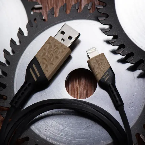 BasAcc Viper Series 3ft iPhone Charger Charging Cord Lightning Cable - MFi Certified for iPhone XS X 11 / 11 Pro / 11 Pro Max 8 7 6 6s Plus iPad Air Mini Pro iPod Touch 5th 6th Generation - Armor Sand {6}