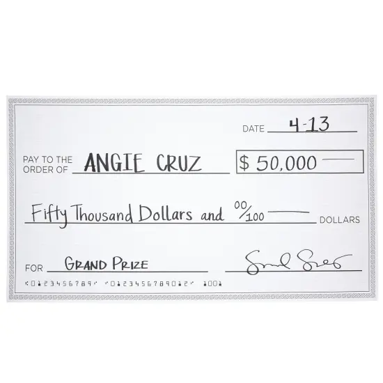 5 Pack Giant Check for Presentations, Awards, Prizes, Fundraisers, Donations, Endowments (30 x 16 In) White {7}