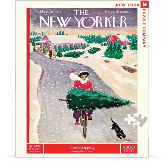 New York Puzzle Company Tree Shopping 1000 Piece Piece Jigsaw Puzzle {1}