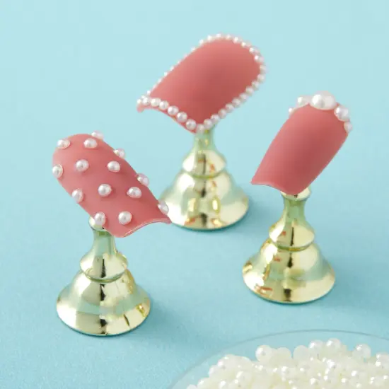 Genie Crafts 16000 Pack Flatback Pearls for Crafts, Nail Art and Jewelry Decorations, Ivory (1.5mm, 2mm, 2.5mm, 3mm, 4mm, 5mm, 6mm) White {3}