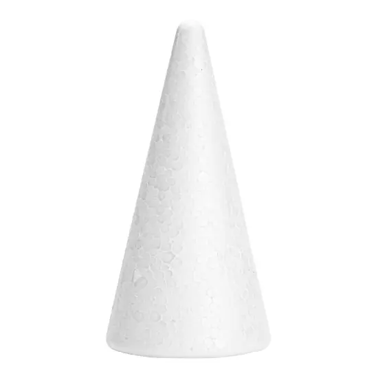 24 Pack Foam Cones for Crafts, DIY Art Projects, Handmade Gnomes, Trees, Holiday Decorations (2 x 4 In, White) {7}