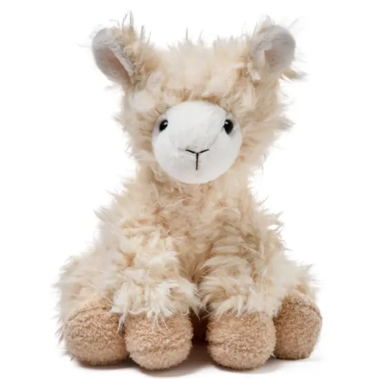 Bearington Fuzzy Plush Llama Stuffed Animal, 11.5 Inches, For Ages 0-14 White {1}