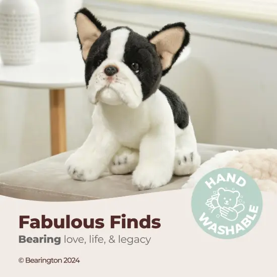 Bearington Collection Lil' Oliver The French Bulldog Stuffed Animal, 6 Inch Boston Terrier Dog Stuffed Animal, For Ages 3-14 Black {3}