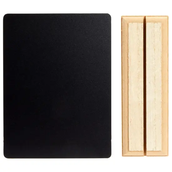 6 Pack Mini Chalkboard Signs with Stand for Table Decorations, Restaurant Food Display, Message Boards, Small Business, Wedding, Banquet, Coffee Shop (6 x 8 Inches) Black {6}