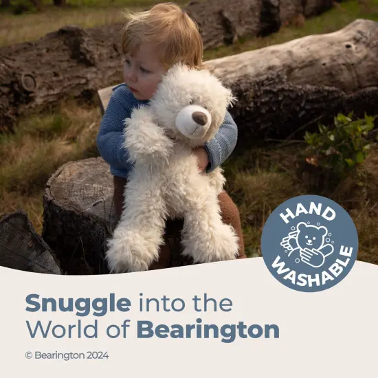 Bearington Scruffy White Plush Teddy Bear Stuffed Animal, 18 inch, For Ages 3-14 {3}