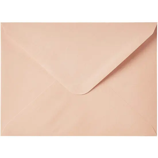 50 Pack A7 Envelopes with Floral Liner for 5x7 Invitations, Greeting Cards, Weddings (7.25 x 5.25 In) - Blush Pink {6}