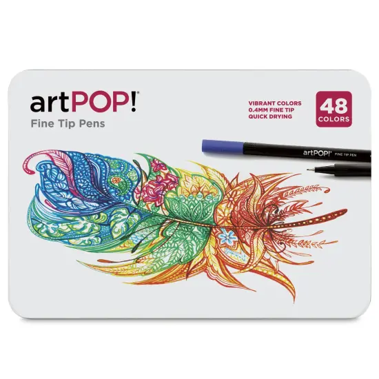 artPOP! Fine Tip Pens, Set of 48, Colored Fine Art Pens for Journals, Drawing, Doodling, Scrapbooks, Sketching, Illustration, Fine Point {3}