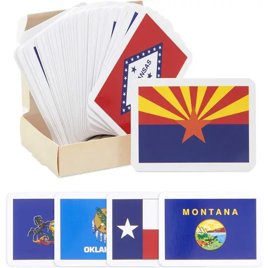 BLUE PANDA 50 US States & Capitals Flash Cards for Kids Ages 3-14 - Quick Study Deck - US State Capitals Card Set for Learning - Countries of The World Flashcards - Country Flashcards, 2.5 x 3.5 in {1}