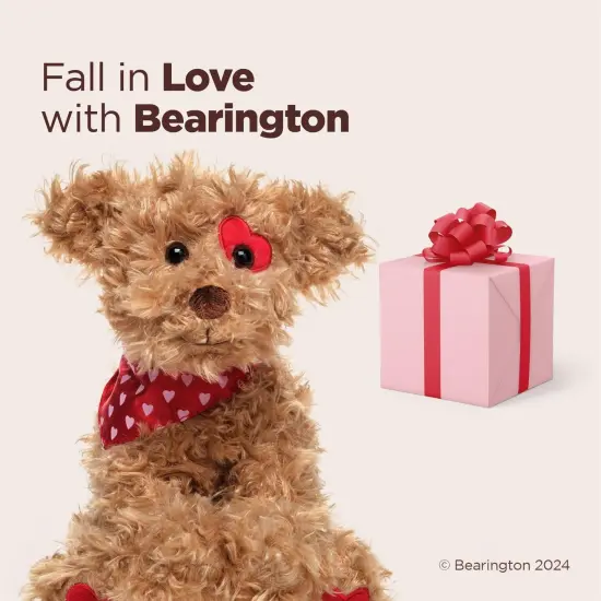 Bearington Harry Hugglesmore The Valentine's Day Stuffed Animal, 11 Inch Brown Puppy Stuffed Animal, Ideal for Valentine's Day Gifts, For Ages 3-14 {5}