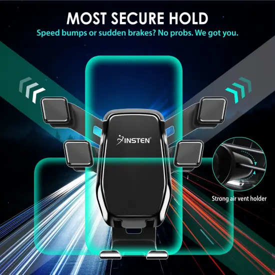 Universal Car Air Vent Gravity Cell Phone Holder Mount for iPhone and Mobile 4-6.7 Inch Black {3}