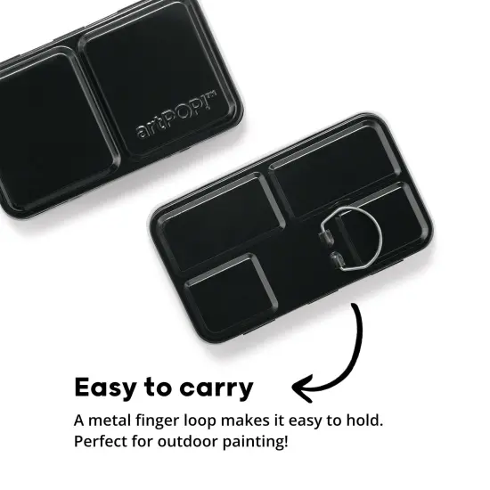 artPOP! Watercolor Half Pan Set, 12 Half Pans, Highly Pigmented, Lightfast, Watercolors for Travel Sketching, Plein Air Studies, Painting Outdoors {1}