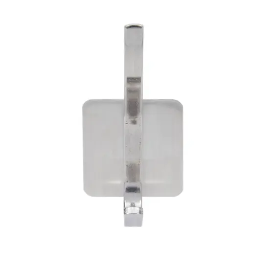 6 Pack Double Post Adhesive Wall Hooks, Heavy Duty Stainless Steel for Hanging Towel Coat Hat (3.6 in) Silver {6}