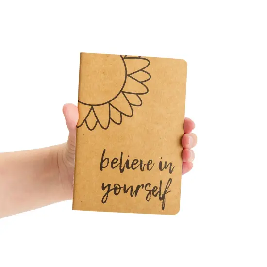 Paper Junkie 24 Pack Journals for Kids - Let's Be Happy Journals Bulk - Kraft Paper Notebooks School Supplies (80 Lined Page, 4 x 5.75 In) Brown {5}