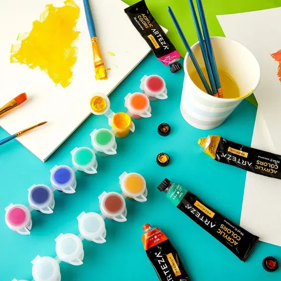 Empty Paint Pot Pod Strips, Storage Containers (6ml/0.2 oz, 240 Pots, 30 Strips) White {3}