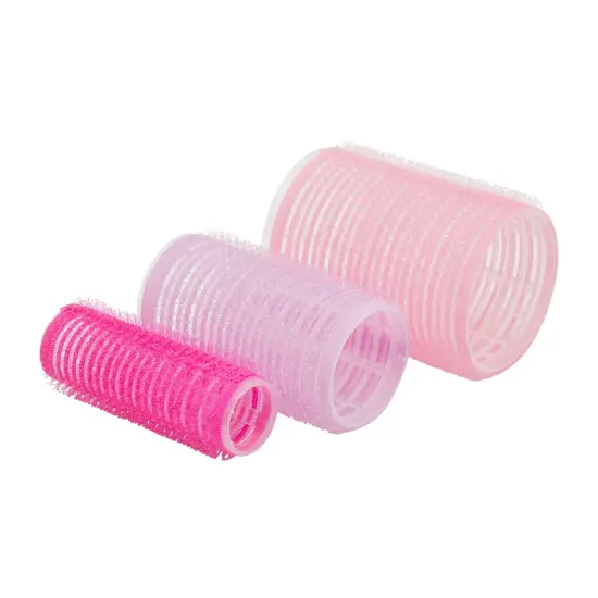 48 Piece Set Self-Grip Hair Rollers with Clips - Pink Hair Curlers in 3 Sizes with Duck bill Shaped Clips Set for Hair Curls (36 Hair Tension Rollers, 12 Clips) {5}