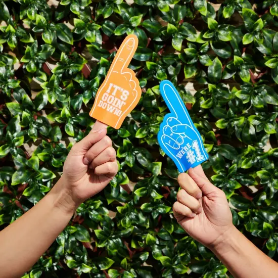 24-Pack Mini Foam Fingers for for Sports-Themed Birthday, Mini Party Favors, Game Day Supplies, Mini Foam Hand Fingers It's Going Down, We're #1 (6 Colors, 5.5 in) {3}