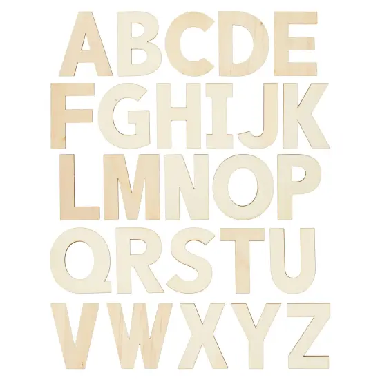 88 Piece Unfinished 3 Inch Wooden Alphabet Letters for Wall, DIY Crafts, 2 Extra Sets of AEIOU Brown {5}