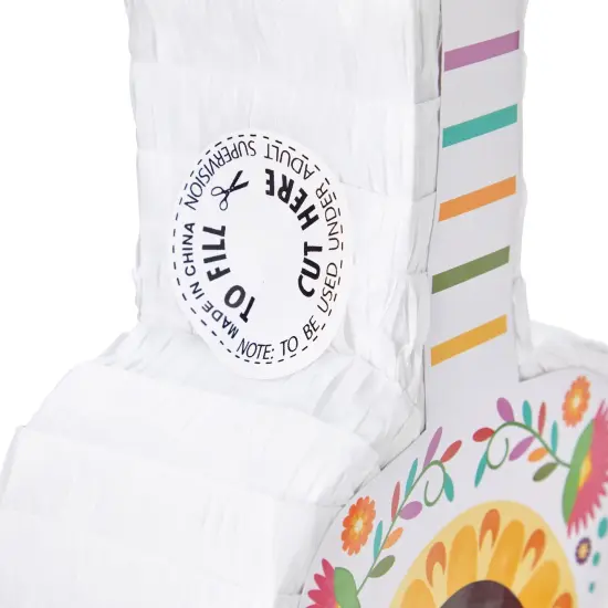 3-Piece Floral Guitar Pinata Bundle with Stick and Blindfold for Cinco de Mayo, Kids Birthday Party (7.5 x 3 x 16.5 In) Multicolor {5}