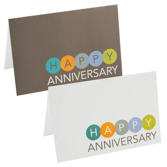 36 Pack Happy Anniversary Cards with Envelopes for Work, Wedding, Employees, 6 Designs (Blank Inside, 4x6 In) {6}
