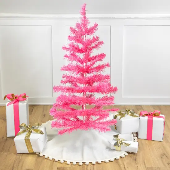 Northlight Artificial Tinsel Christmas Tree - 3' - Pink - Unlit {1}