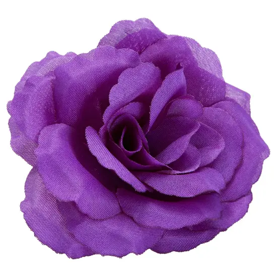 Bright Creations 50 Pack Purple Roses Artificial Flowers Bulk, 3 Inch Stemless Fake Silk for Decorations, Wedding, Faux Bouquets {7}