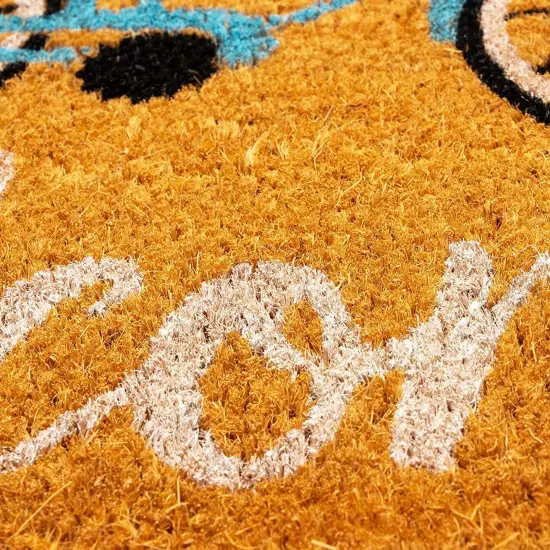 Natural Coir Doormat, Bicycle Welcome Mat (30 x 17 Inches) Brown {6}