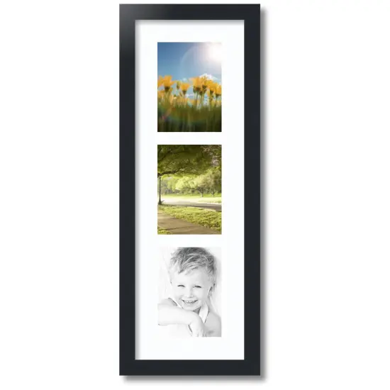 ArtToFrames Collage Photo Picture Frame with 3 - 5x7 inch Openings, Framed in Black with Over 62 Mat Color Options and Plexi Glass (CSM-3926-138) {6}
