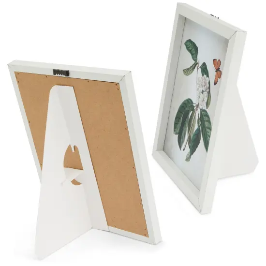 50 Pack Self Stick 9 Inch Cardboard Easel Backs, Picture Frame and Art Stand for Painting, Photos, Artwork, Crafts (White) {5}