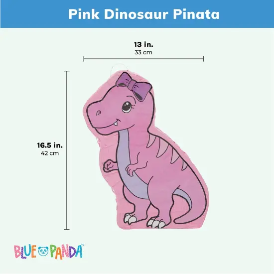 Pink Dinosaur Pinata for Girls T-Rex Themed Dino Birthday Party Decorations (16.5 x 13.0 x 3.0 In) {4}