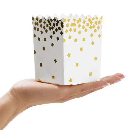 60 Pack Mini Popcorn Boxes for Party, Gold Popcorn Containers for Movie Night Decorations (3 x 4 In) {4}