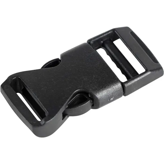 Quick Release Buckles - 100-Pack Side Release Buckles, Adjustable Buckles, Contoured Buckles, Perfect for Backpack, Accessory, DIY, Art Craft, Buckle Replacement, Black, 0.625 Inches {1}