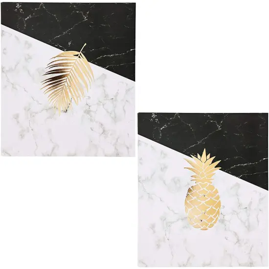 Paper Junkie Planner Binder (10 x 11.5 in, Marble Design, 3-Rings, Pack of 2) White {1}