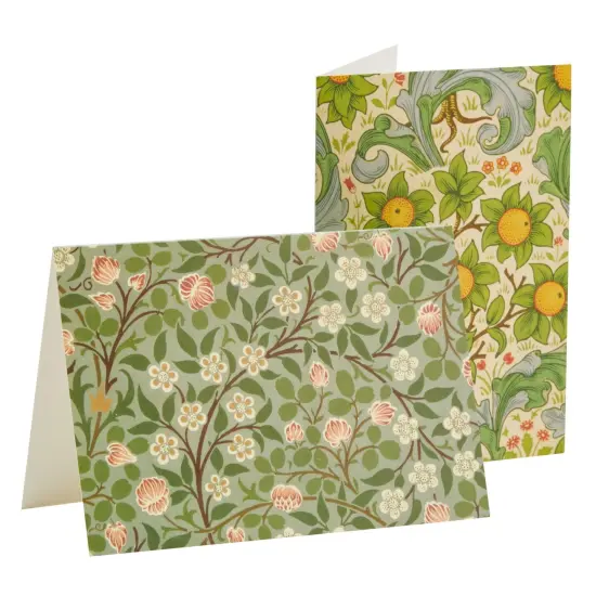 The Gifted Stationary 36-Pack Stationery Cards and Envelopes, Floral Patterns designed by William Morris, All Occasion Notecards, Blank Inside (5x3.5 in) - Note Cards with Envelopes Green {5}